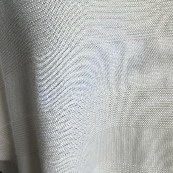 TALBOTS Ivory Knit Poncho Style Sweater Lambswool/Nylon 3/4 Sleeve Size M - Picture 8 of 13